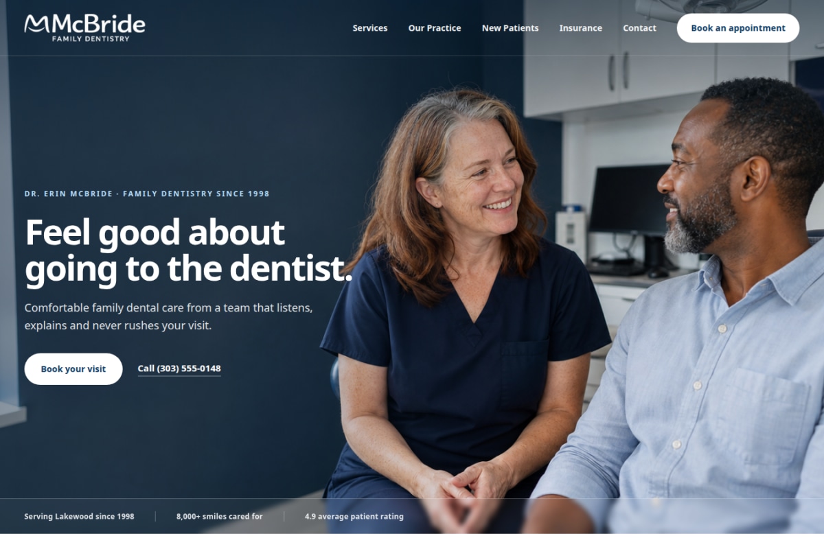 Website before and after Repaint redesign