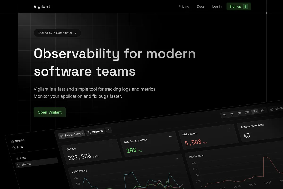 AI-generated SaaS startup website example